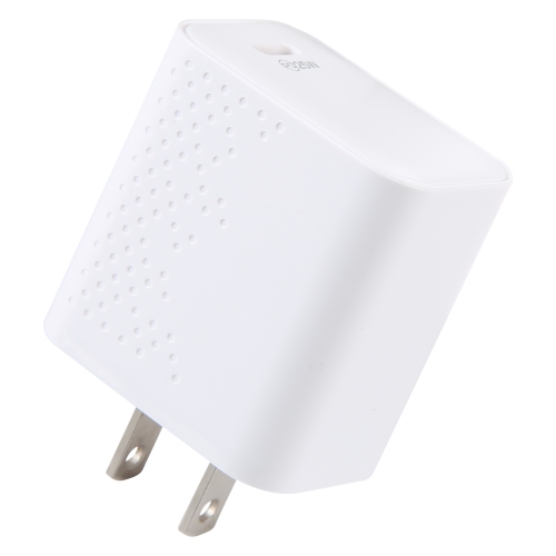 LZ-105PD 25W USB-C / Type-C Ports Dot Pattern Travel Charger, US Plug(White)