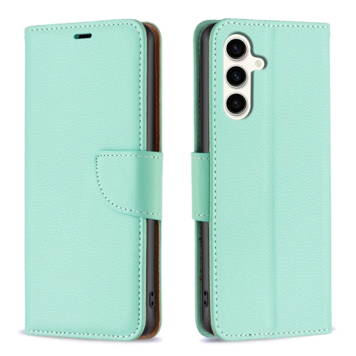 

For Samsung Galaxy S23 FE 5G Litchi Texture Pure Color Flip Leather Phone Case(Green)