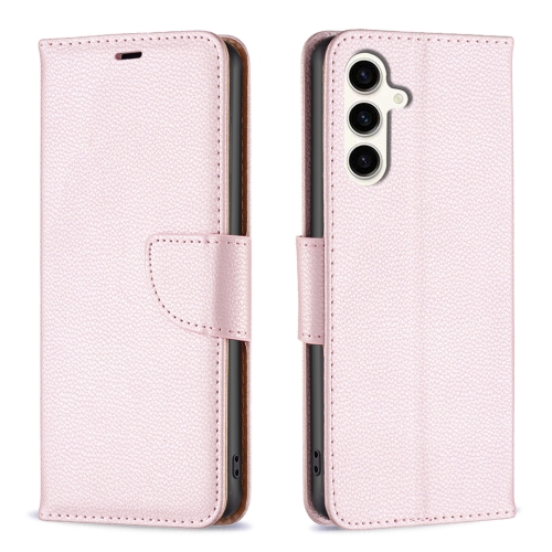 

For Samsung Galaxy S23 FE 5G Litchi Texture Pure Color Flip Leather Phone Case(Rose Gold)