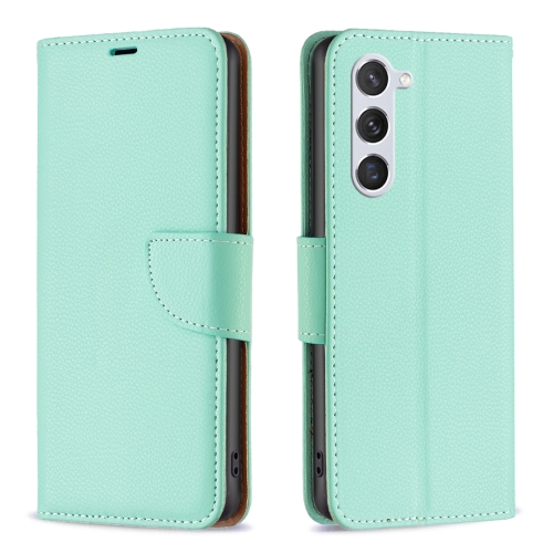 

For Samsung Galaxy S24 5G Litchi Texture Pure Color Flip Leather Phone Case(Green)
