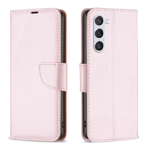 

For Samsung Galaxy S24 5G Litchi Texture Pure Color Flip Leather Phone Case(Rose Gold)