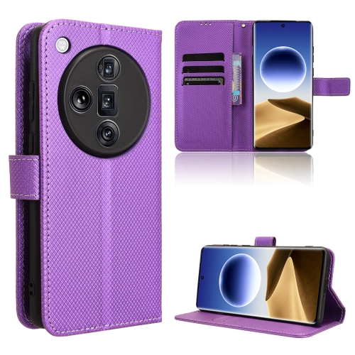 

For OPPO Find X7 Ultra 5G Diamond Texture Leather Phone Case(Purple)