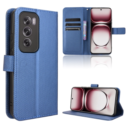 

For OPPO Reno12 Pro 5G Global Diamond Texture Leather Phone Case(Blue)