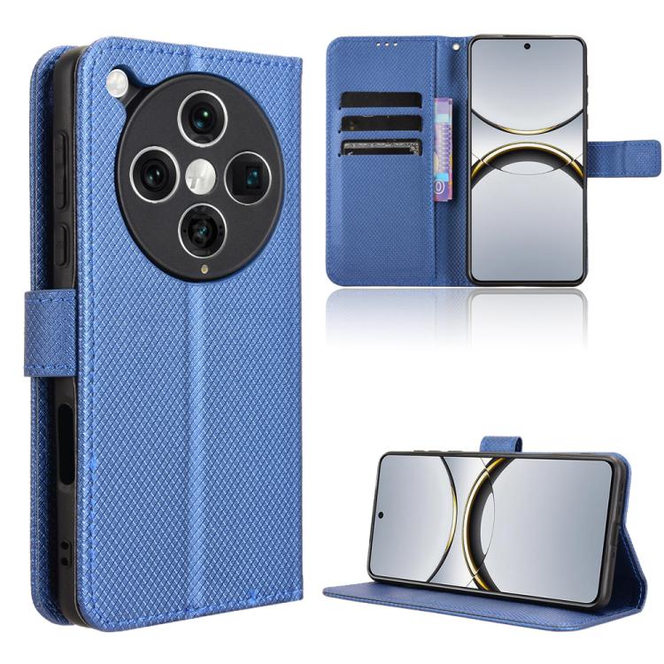 

For OPPO Find X8 Pro Diamond Texture Leather Phone Case(Blue)