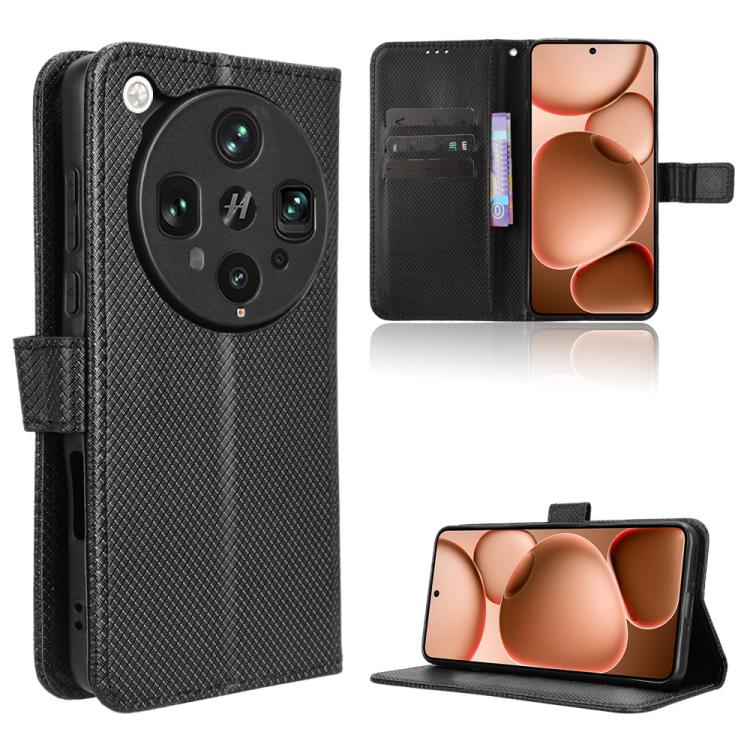 

For OPPO Find X8 Ultra 5G Diamond Texture Leather Phone Case(Black)