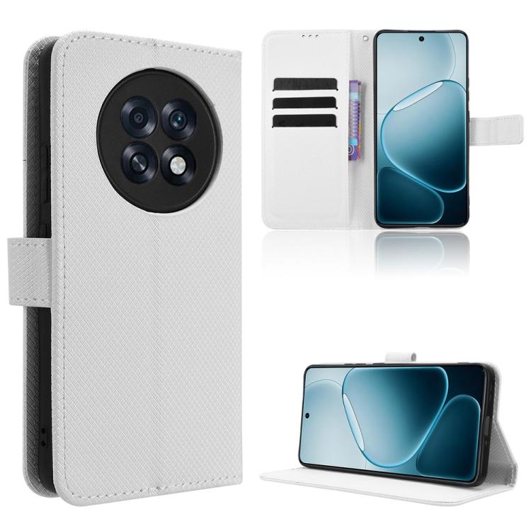 

For OPPO A6 Max 5G / F31 Pro+ 5G Diamond Texture Leather Phone Case(White)