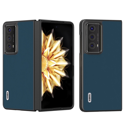 

For Honor Magic V2 ABEEL Genuine Silky Soft Black Edge Phone Case(Blue)