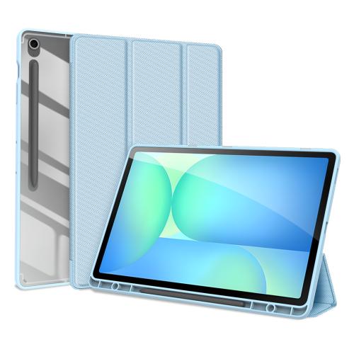 

For Samsung Galaxy Tab S10 FE+ DUX DUCIS TOBY Series Antiskid Leather Tablet Case with Sleep / Wake-up Function(Blue)