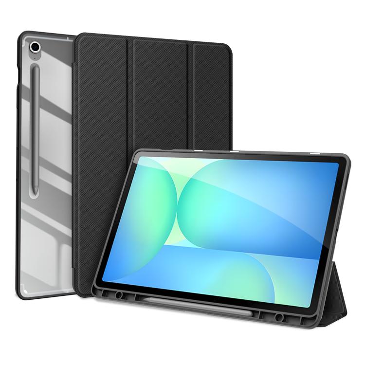 

For Samsung Galaxy Tab S10 FE+ DUX DUCIS TOBY Series Antiskid Leather Tablet Case with Sleep / Wake-up Function(Black)