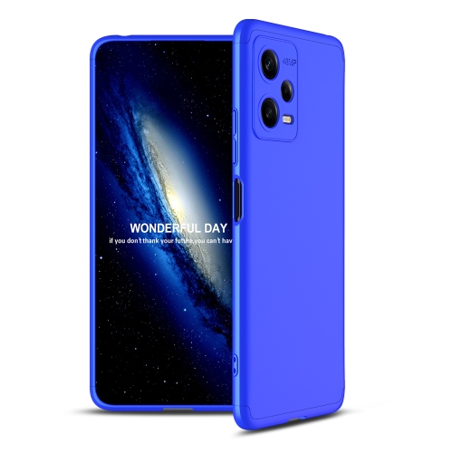 

For Xiaomi Redmi Note 12 5G Global GKK Three Stage Splicing Full Coverage PC Phone Case(Blue)