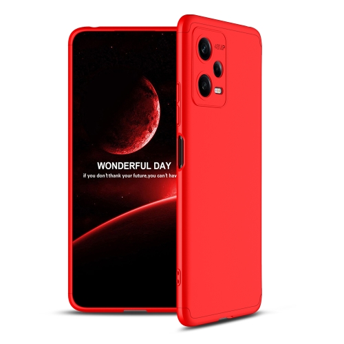 

For Xiaomi Redmi Note 12 5G Global GKK Three Stage Splicing Full Coverage PC Phone Case(Red)