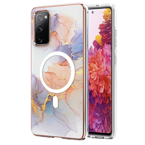 

For Samsung Galaxy S20 FE 5G&4G / S20 Lite / S20 Fan Edition Marble Pattern Dual-side IMD Magsafe TPU Phone Case(White Marble)