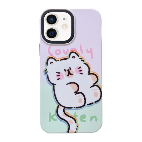 

For iPhone 12 2 in 1 PC + TPU Shockproof Phone Case(Cat)