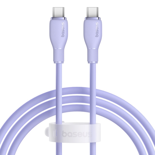 

Baseus Pudding Series 100W Type-C to Type-C Fast Charging Data Cable, Length:1.2m(Purple)