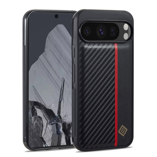 

For Google Pixel 9 Pro XL LC.IMEEKE 3 in 1 Carbon Fiber Texture Shockproof Phone Case(Black)