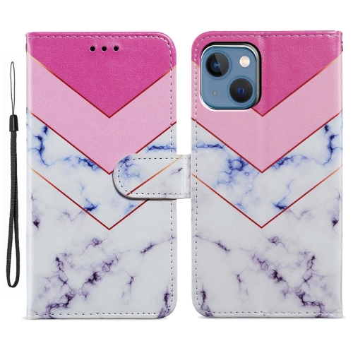 

For iPhone 15 Plus Colored Drawing Leather Phone Case(Smoke Marble)