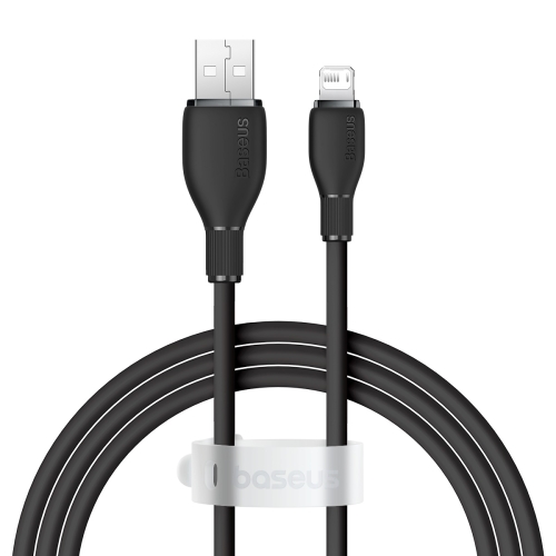 

Baseus Pudding Series 2.4A USB to 8 Pin Fast Charging Data Cable, Length:1.2m(Black)