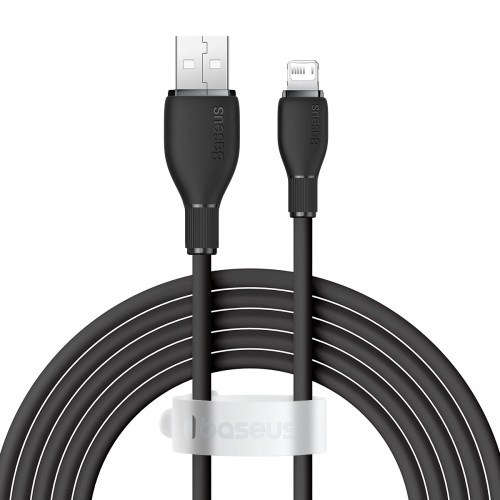 

Baseus Pudding Series 2.4A USB to 8 Pin Fast Charging Data Cable, Length:2m(Black)