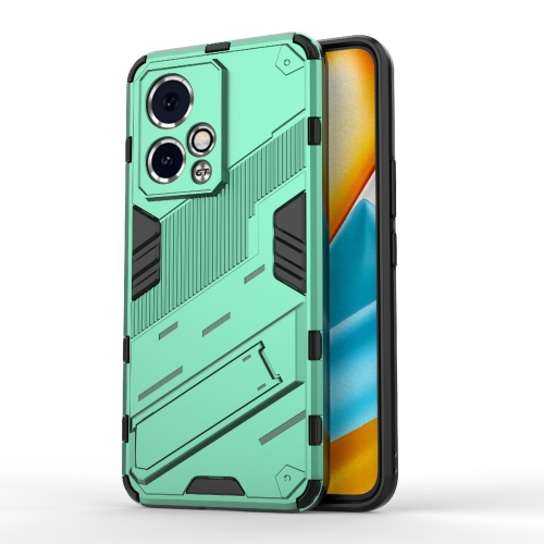 

For Honor 90 GT 5G Punk Armor 2 in 1 PC + TPU Phone Case with Holder(Green)