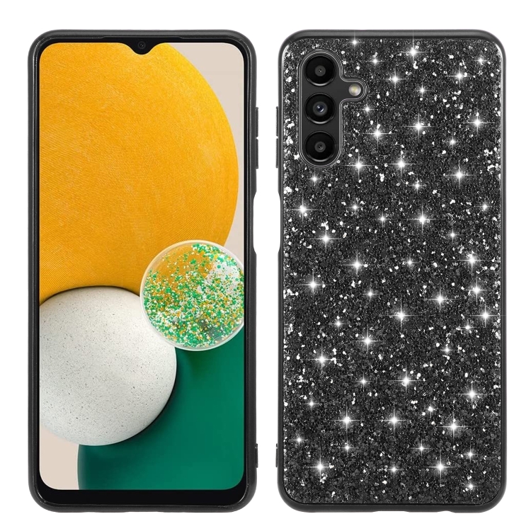 

For Samsung Galaxy A24 5G Glitter Powder Shockproof TPU Phone Case(Black)
