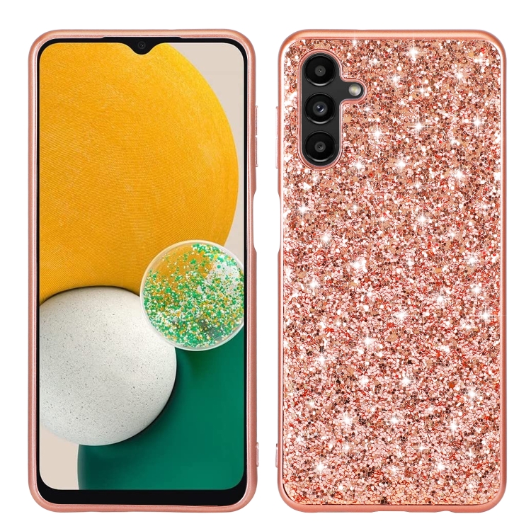 

For Samsung Galaxy A24 5G Glitter Powder Shockproof TPU Phone Case(Rose Gold)
