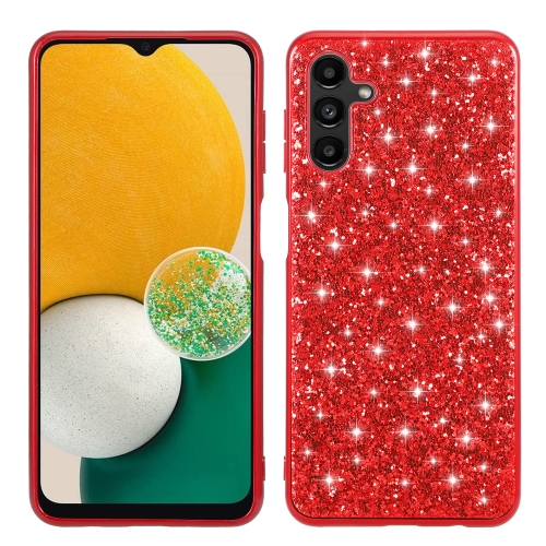 

For Samsung Galaxy A24 5G Glitter Powder Shockproof TPU Phone Case(Red)