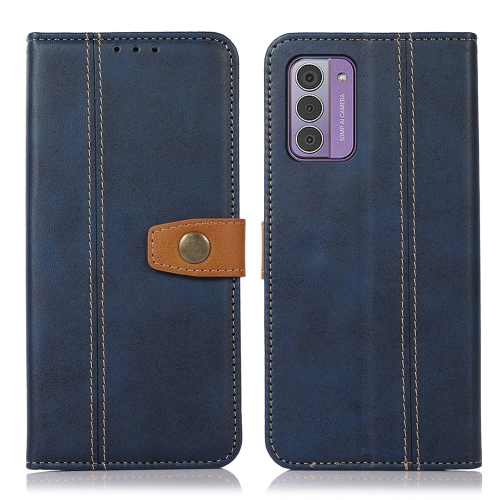 

For Nokia G42 5G Stitching Thread Calf Texture Leather Phone Case(Blue)