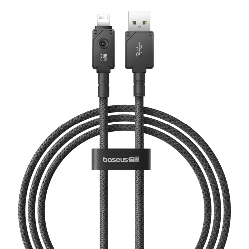 

Baseus Unbreakable Series 2.4A USB to 8 Pin Fast Charging Data Cable, Length:1m(Black)