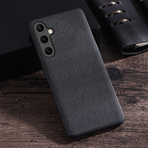 

For Samsung Galaxy A35 Cloth Texture PU + TPU Phone Case(Black)