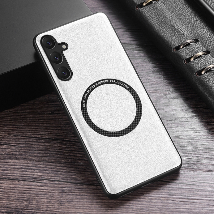 

For Samsung Galaxy A35 MagSafe Magnetic PU Phone Case(White)