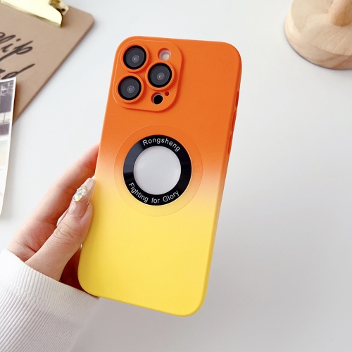 

For iPhone 13 Pro Max Two-color Gradient MagSafe TPU Phone Case(Orange+Yellow)