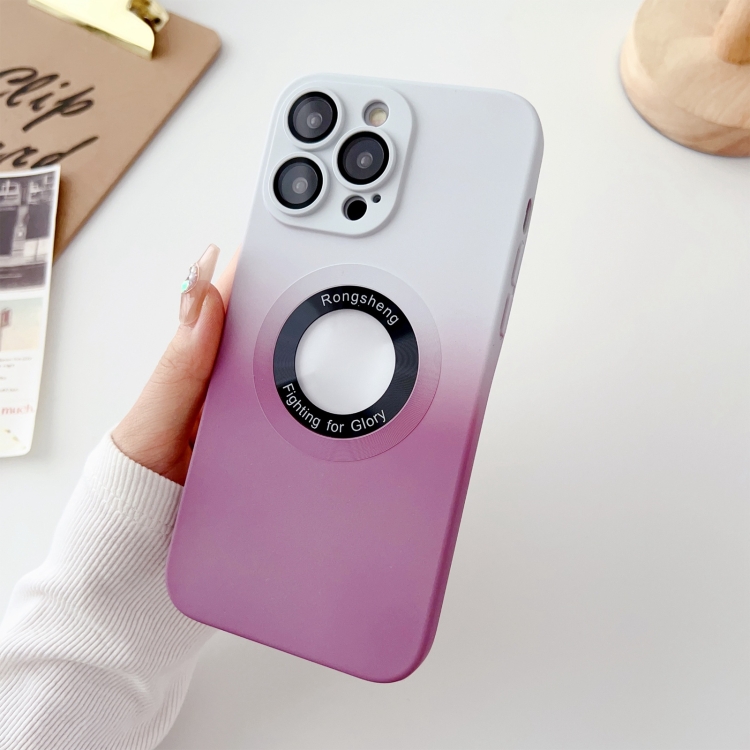 

For iPhone 13 Pro Two-color Gradient MagSafe TPU Phone Case(White+Purple)