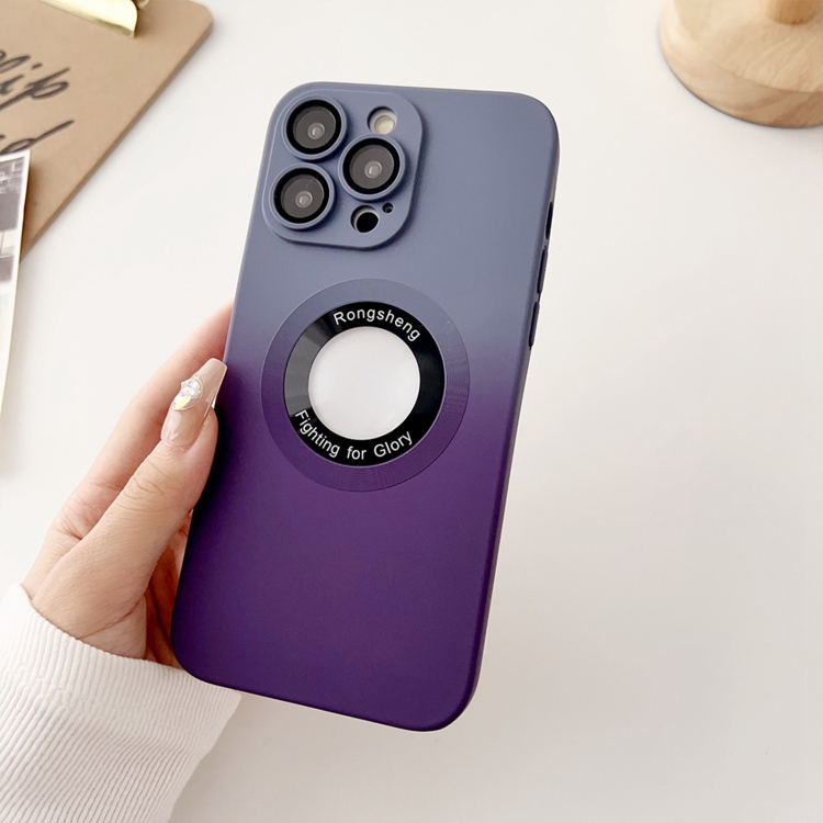 

For iPhone 12 Pro Two-color Gradient MagSafe TPU Phone Case(Gray+Purple)