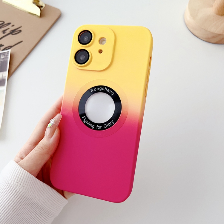

For iPhone 12 Two-color Gradient MagSafe TPU Phone Case(Yellow+Red)