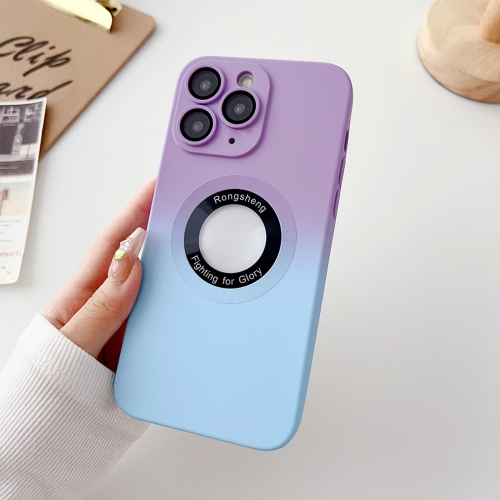 

For iPhone 11 Pro Max Two-color Gradient MagSafe TPU Phone Case(Purple+Blue)
