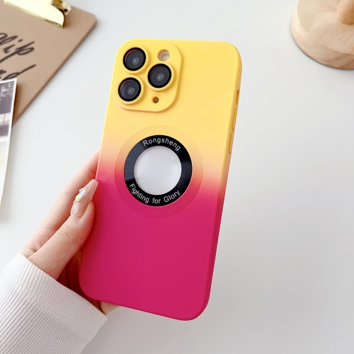 

For iPhone 11 Pro Max Two-color Gradient MagSafe TPU Phone Case(Yellow+Red)