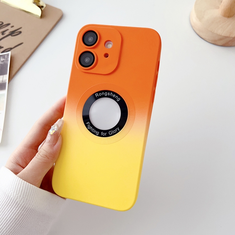 

For iPhone 11 Two-color Gradient MagSafe TPU Phone Case(Orange+Yellow)
