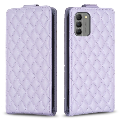

For Nokia G310 Diamond Lattice Vertical Flip Leather Phone Case(Purple)