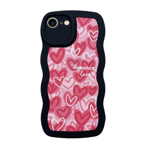 

For iPhone SE 2022 / 2020 / 8 / 7 Wavy Lambskin Love TPU Phone Case(Pink)