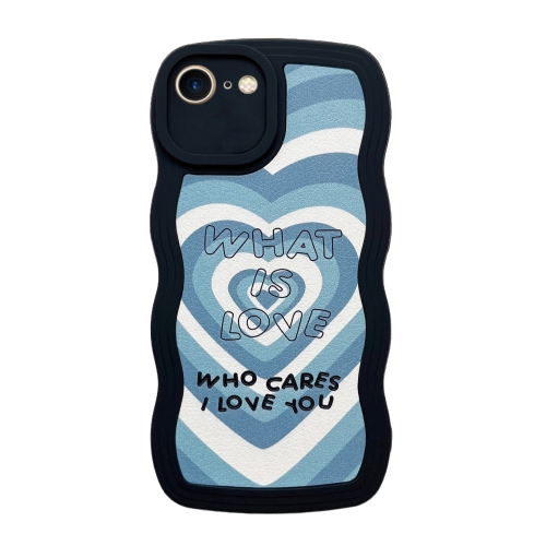 

For iPhone SE 2022 / 2020 / 8 / 7 Wavy Lambskin Love TPU Phone Case(Blue)