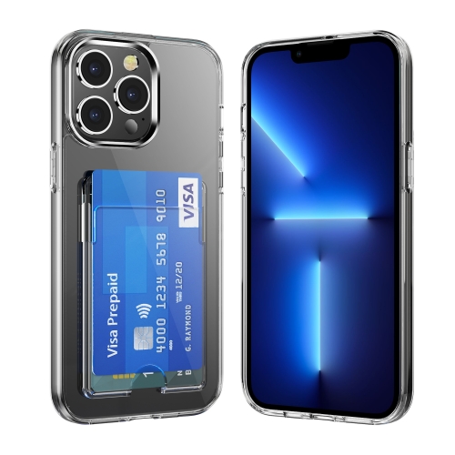 

For iPhone 13 Pro Max Crystal Clear Wallet Air Bag Phone Case(Transparent)