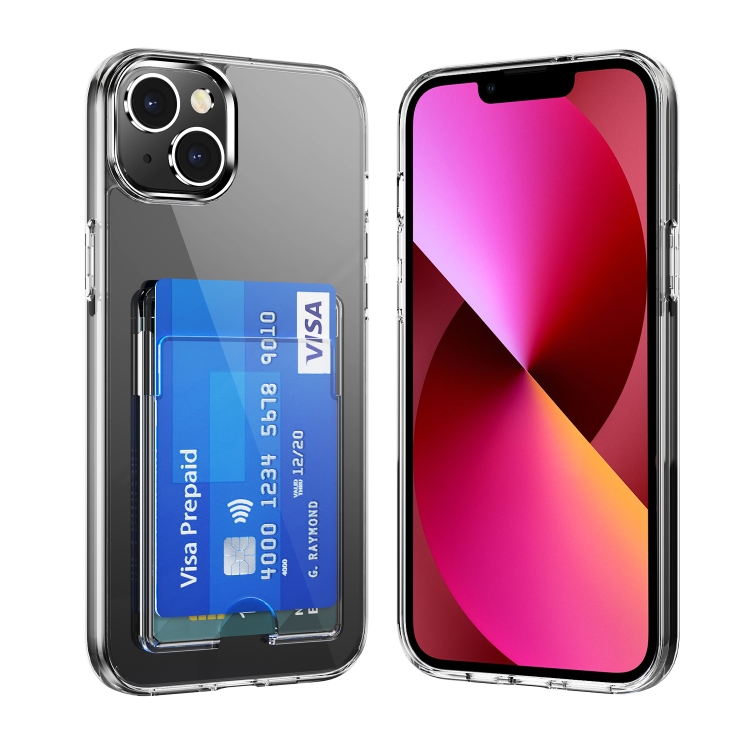 

For iPhone 13 Crystal Clear Wallet Air Bag Phone Case(Transparent)