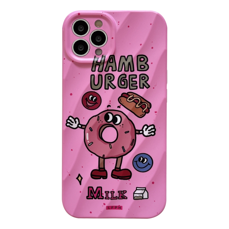 

For iPhone 13 Pro Max 2 in 1 Minimalist Pattem PC Shockproof Phone Case(Red Toast)