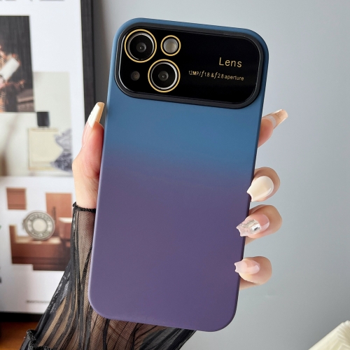 

For iPhone 14 Gradient PC + TPU Shockproof Phone Case(Dark Blue Purple)