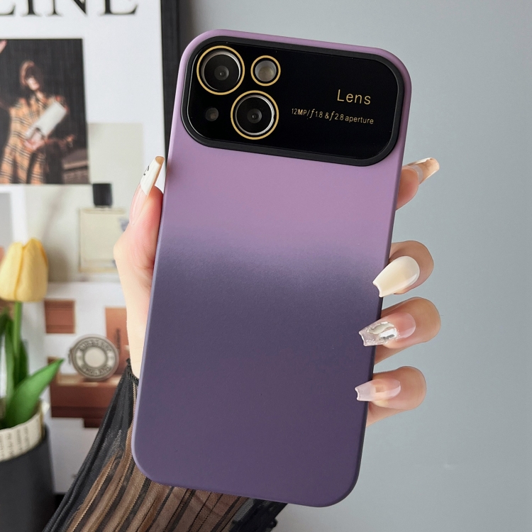 

For iPhone 14 Gradient PC + TPU Shockproof Phone Case(Dark Purple)