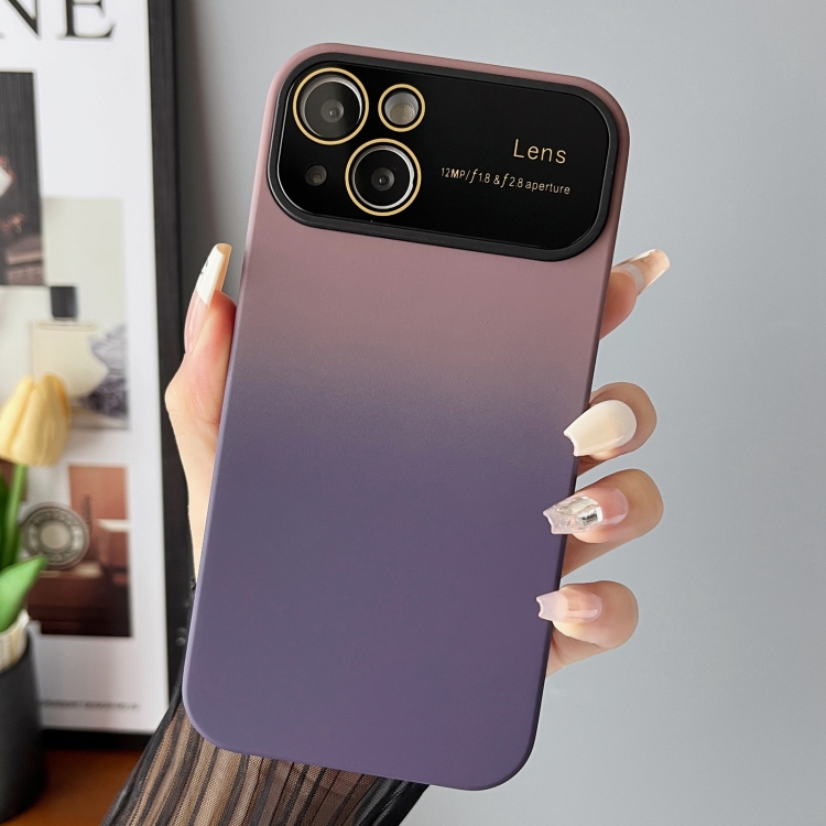

For iPhone 13 Gradient PC + TPU Shockproof Phone Case(Pink Purple)
