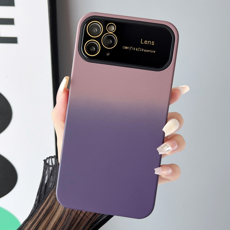 

For iPhone 11 Pro Max Gradient PC + TPU Shockproof Phone Case(Pink Purple)