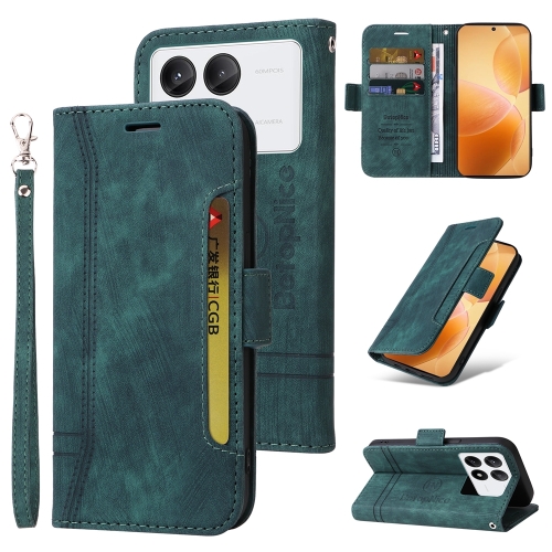 

For Xiaomi Poco X6 Pro / Redmi K70E 5G BETOPNICE Dual-side Buckle Leather Phone Case(Green)