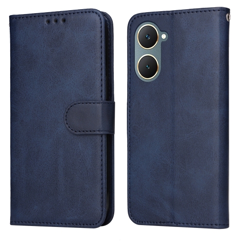 

For vivo Y03 4G Classic Calf Texture Flip Leather Phone Case(Blue)