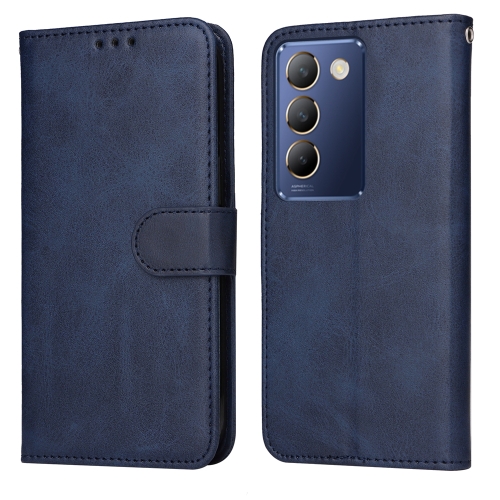 

For vivo Y100 IDN / Y200e 5G Global Classic Calf Texture Flip Leather Phone Case(Blue)